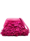 Themoirè Gea Curly Straw Clutch In Strawberry