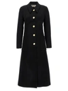 Tory Burch Single-breasted Wool Jacket With Embellished Buttons In Black