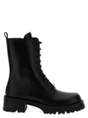Versace Vagabond Lace-up Army Boots In Black