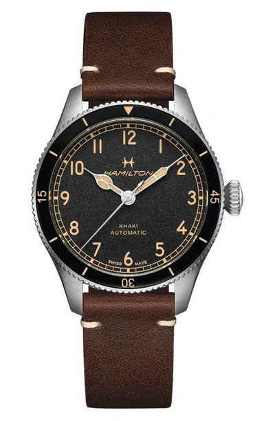 Hamilton Khaki Aviation Pilot Pioneer In Schwarz