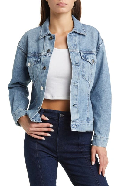 Ag Maya Cropped Denim Jacket In Chelsea