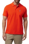 Psycho Bunny Classic Pima Cotton Polo In Tangerine Tango