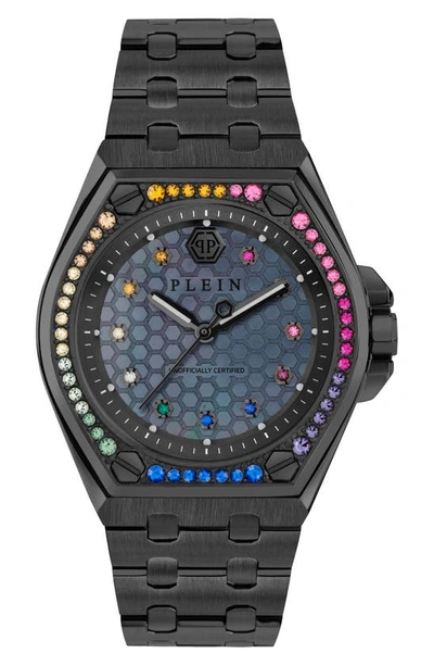 Philipp Plein Plein Extreme Crystal Watch In Ip Black