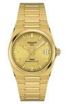 Tissot Women's Swiss Automatic Prx Powermatic 80 Gold Pvd Stainless Steel Bracelet Watch 35mm In Gold