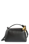 Jw Anderson 'corner' Black Handbag With Metallic Knot Detail In Black