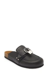 Jw Anderson Padlock Leather Mule Slides In Black