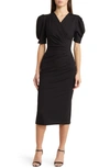 NIKKI LUND GINA SHORT SLEEVE SHEATH DRESS