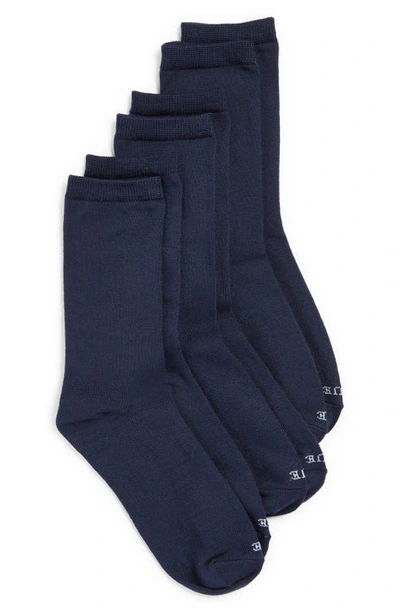 Hue Assorted 3-pack Supersoft Crew Socks In Navy