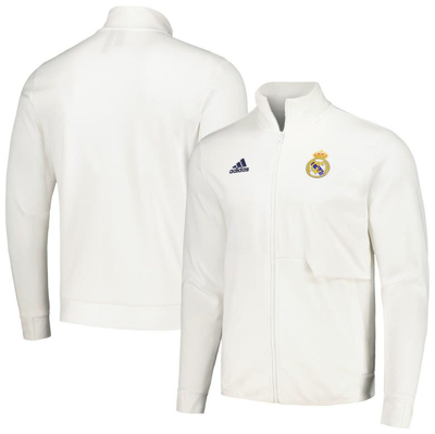 Adidas Originals Men's Adidas White Real Madrid 2023/24 Anthem Full-zip Jacket