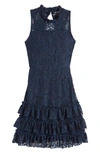 AVA & YELLY KIDS' CHACHA LACE OVERLAY PARTY DRESS