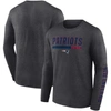 Fanatics Branded Charcoal New England Patriots Long Sleeve T-shirt In Charcoal