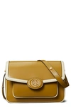 Tory Burch Robinson Colorblock Convertible Leather Shoulder Bag In Cumin