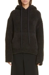 Proenza Schouler Ribbed Wool-blend Turtleneck Sweater In 010 Charcoal