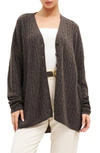 REFORMATION GIUSTA CABLE KNIT OVERSIZE CASHMERE CARDIGAN
