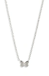 Anzie Mini Butterfly Pendant Necklace In Silver