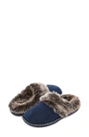 Floopi Indoor/outdoor Faux Fur Lined Slipper In Navy