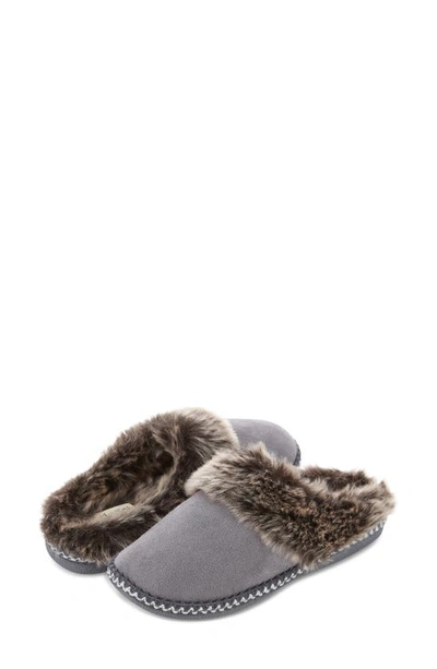 Floopi Indoor/outdoor Faux Fur Lined Slipper In Grey