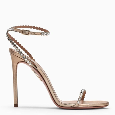 Aquazzura Mini-tequila Sandal 105 In Yellow