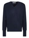 Ballantyne V Neck Pullover In Blue
