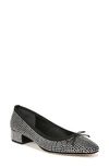 Veronica Beard Cecile Crystal Bow Ballerina Flats In Black/black Diamond