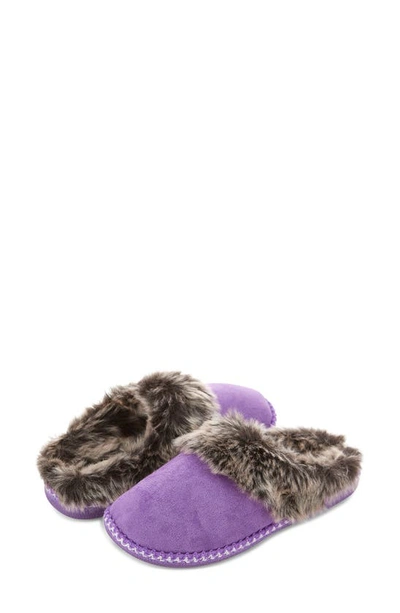 Floopi Indoor/outdoor Faux Fur Lined Slipper In Purple