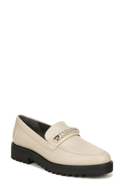 Franco Sarto Lizzy Loafer In Panna Beige Faux Leather