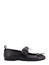 Jw Anderson Padlock-embellished Leather Ballerina Shoes In Black