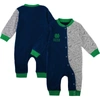 Outerstuff Newborn And Infant Boys And Girls Navy Notre Dame Fighting Irish Playbook Two-tone Full-snap Jumper In Navy