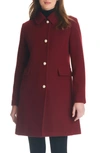 Kate Spade New York Wool-blend Coat In Deep Lipstick