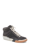 Dolce Vita Women's Zilvia Plush Lace Up Zip High Top Sneakers In Gray