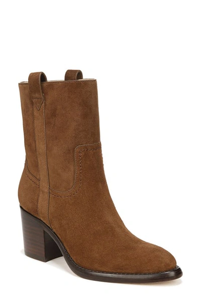 Veronica Beard Carmen Suede Western Booties In Cedar