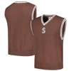PLEASURES PLEASURES  BROWN SEATTLE MARINERS KNIT V-NECK PULLOVER SWEATER VEST