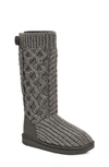UGG UGG(R) KIDS' CLASSIC CABLE KNIT WATER RESISTANT BOOT