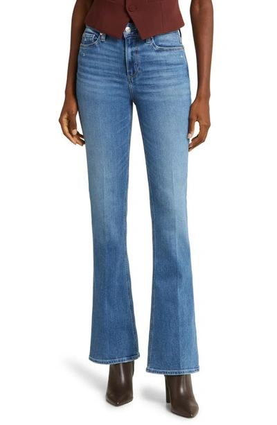 Paige Laurel High Rise Flare Jeans In Rock Show Distressed