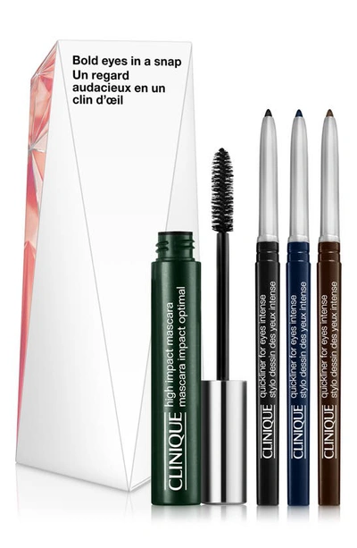 Clinique Bold In A Snap Eyeliner & Mascara Set (limited Edition) $61 Value