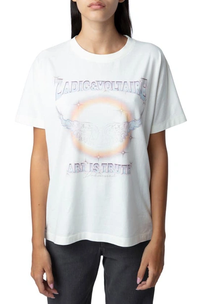 Zadig & Voltaire Tommer Concert Graphic Tee In Sugar