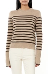 La Ligne Fitted Lean Lines Sweater In Tanchocolate