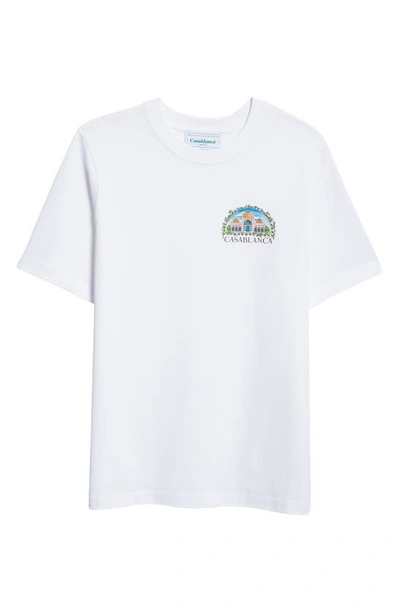 Casablanca Printed Organic Cotton-jersey T-shirt In White