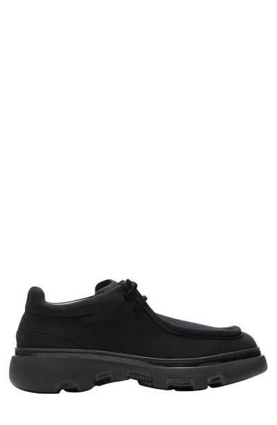 Burberry Lace-up Suede Derby Shoes In Black