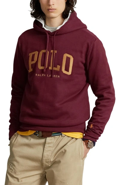 Polo Ralph Lauren Fleece Logo Hoodie In Red