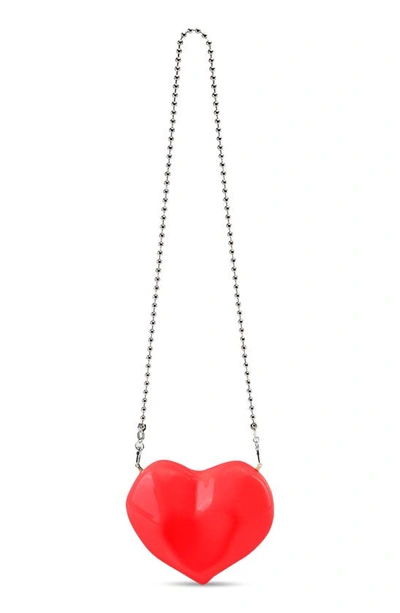 Simon Miller Molded Heart Resin Top Handle Bag In Orange