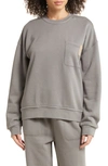 LUNYA SILKSWEATS™ OVERSIZE COTTON BLEND PAJAMA SWEATSHIRT