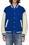 Diesel L-franz Colour-block Bomber Jacket In Blue