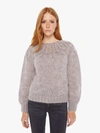 MAIAMI MOHAIR HONEYCOMB PLEATED PULLOVER CONCRETE SWEATER (ALSO IN S/M, M/L)