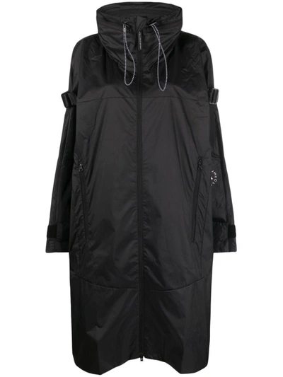 Adidas By Stella Mccartney Hooded Technical Parka In Black