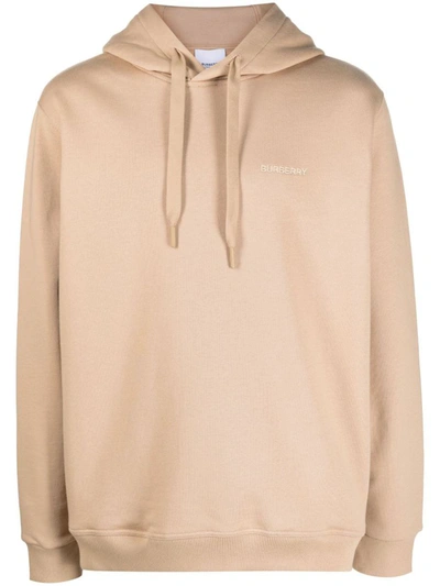 BURBERRY BURBERRY  LOGO-EMBROIDERED COTTON HOODIE