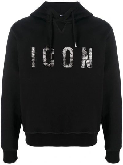 Dsquared2 Cool Fit Black Hoodie In Multi-colored