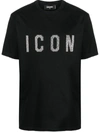Dsquared2 Icon Studded T-shirt In Black