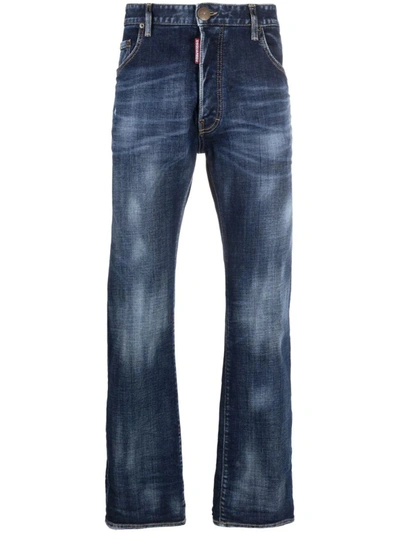 Dsquared2 Low-rise Straight-leg Jeans In Multi-colored