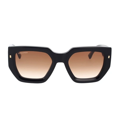 Dsquared2 Eyewear Rectangular Frame Sunglasses In Black